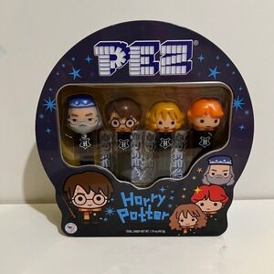 Pez Harry Potter Hogwarts Castle Tin Set 4 black mystery ron hermione Candy